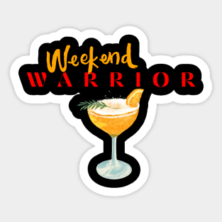 Weekend Warrior Tropical Cocktail Sticker